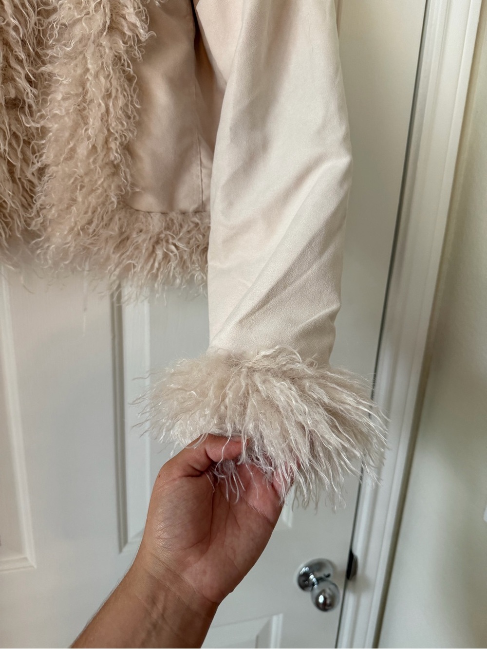 Love Tree Tan Furry Trim Jacket - Picture 4 of 6